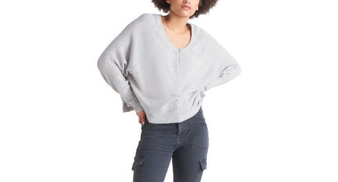 Black Tape Womens Snap Front Henley Top